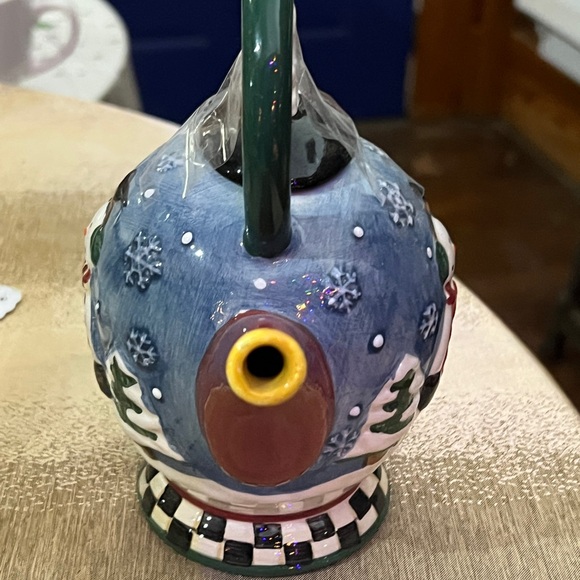 Debbie Mumm Snowman Teapot Sakura China NEW - Picture 4 of 7